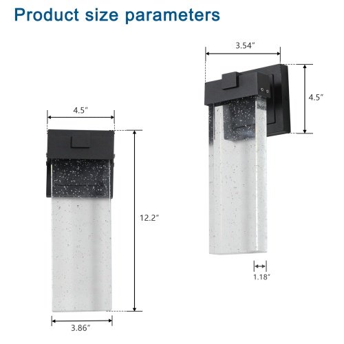 Outdoor Waterproof Transparent LED Crystal Wall Light Supports Many Types Of Bulb-2 Packs Unavailable Platforms- Temu - Image 10