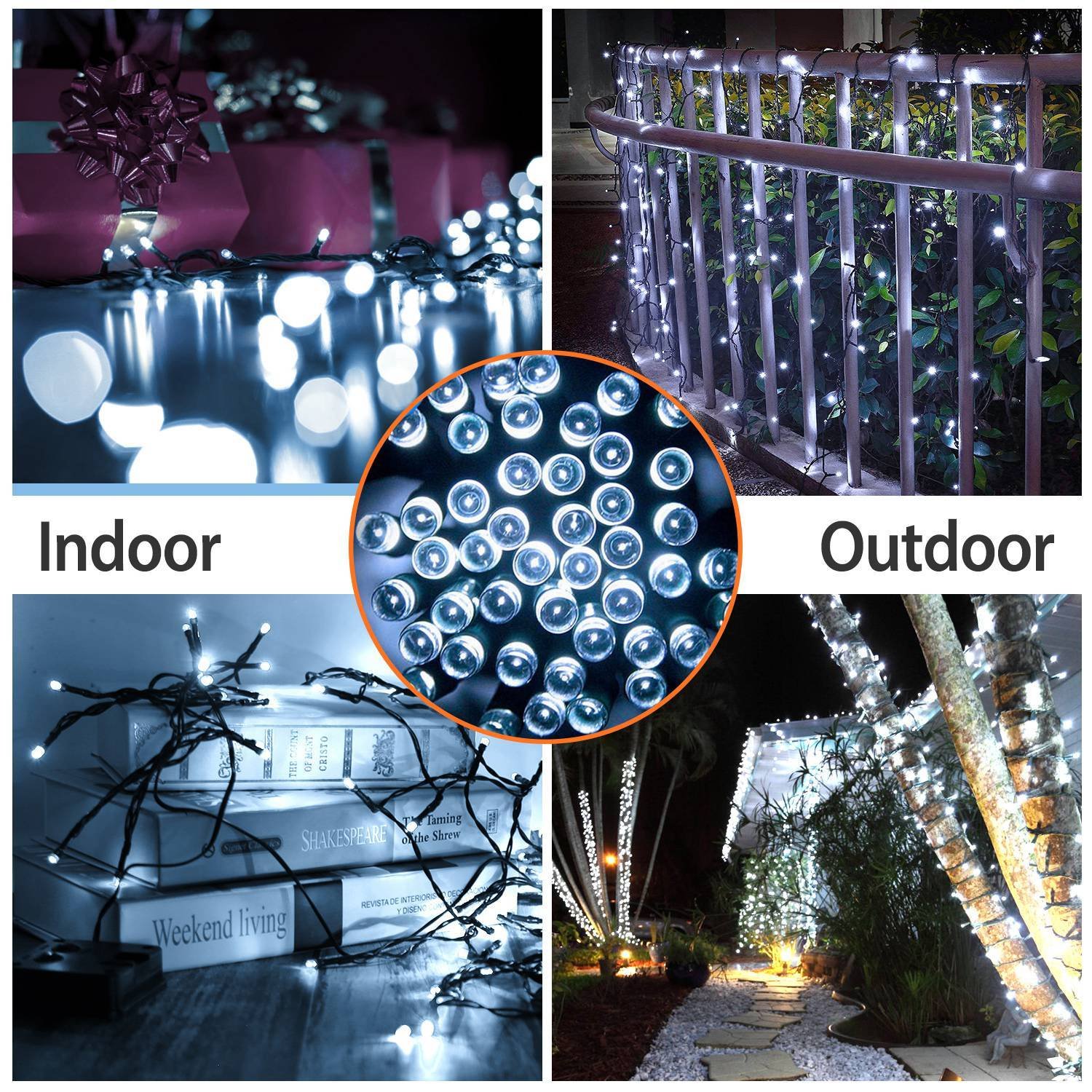 1Pc 200 LED 22M Solar String Lights With 8 Lighting Modes IP44 Waterproof For Christmas Wedding Party Garden Yard Decor - Image 5