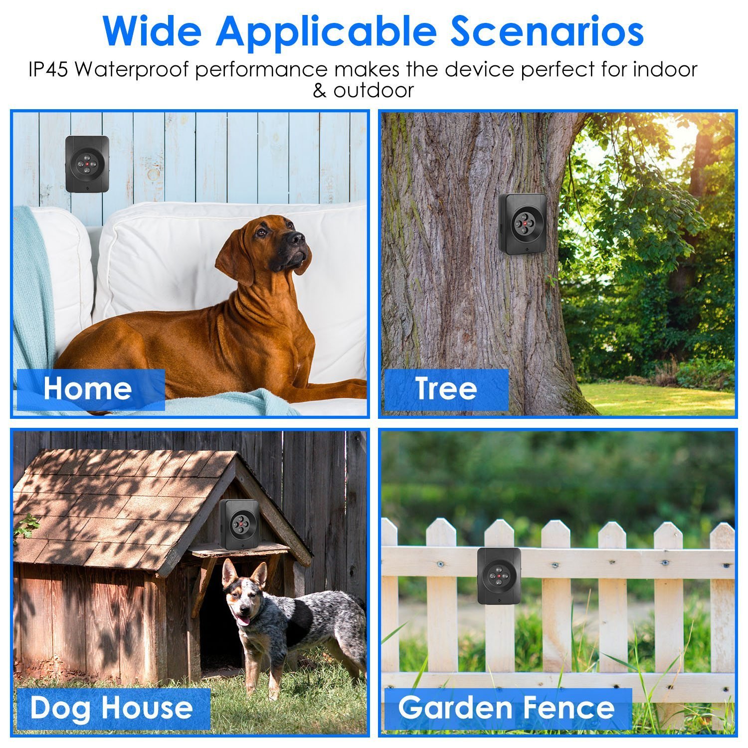 1Pc Ultrasonic Anti Barking Device Indoor Outdoor Dog Bark Control With 3 Frequency Levels Max 32.8Feet Sensing Distance For Most Dog Sizes - Image 8