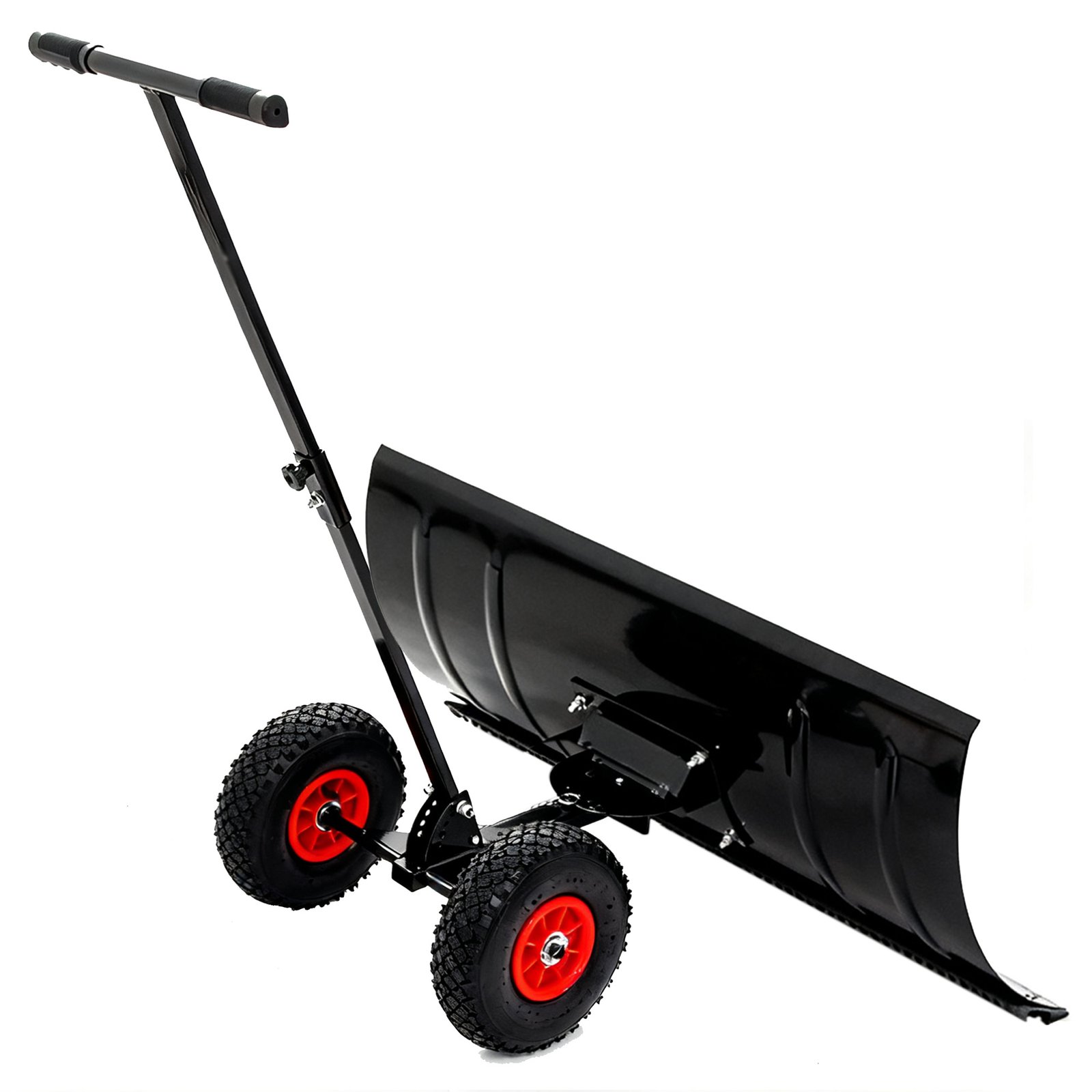 This 30-inch Wide, 15-inch High Metal Snowplow Features Two Wheels, Adjustable Handle Angle And Height For Easy Snow Removal, And An Ergonomic Single-pole Design Suitable For Driveways And Sidewalks. - Image 5