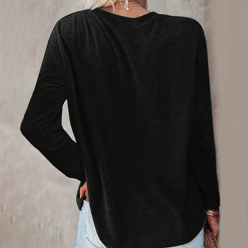 3 Pack Women's Solid Color Casual Set Round Neck Long Sleeve Tops For Spring&Fall - Image 5