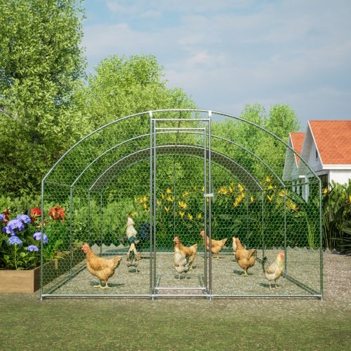 Large Chicken Coop Metal Chicken Track With Waterproof And UV Cover, Dome Shape Walk-In Fence Chicken Coop For Outdoor And Yard Farm Use - Image 10