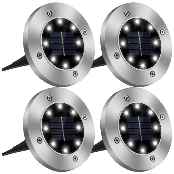 4Pcs Solar Powered Ground Light Outdoor IP65 Waterproof Buried - Image 6