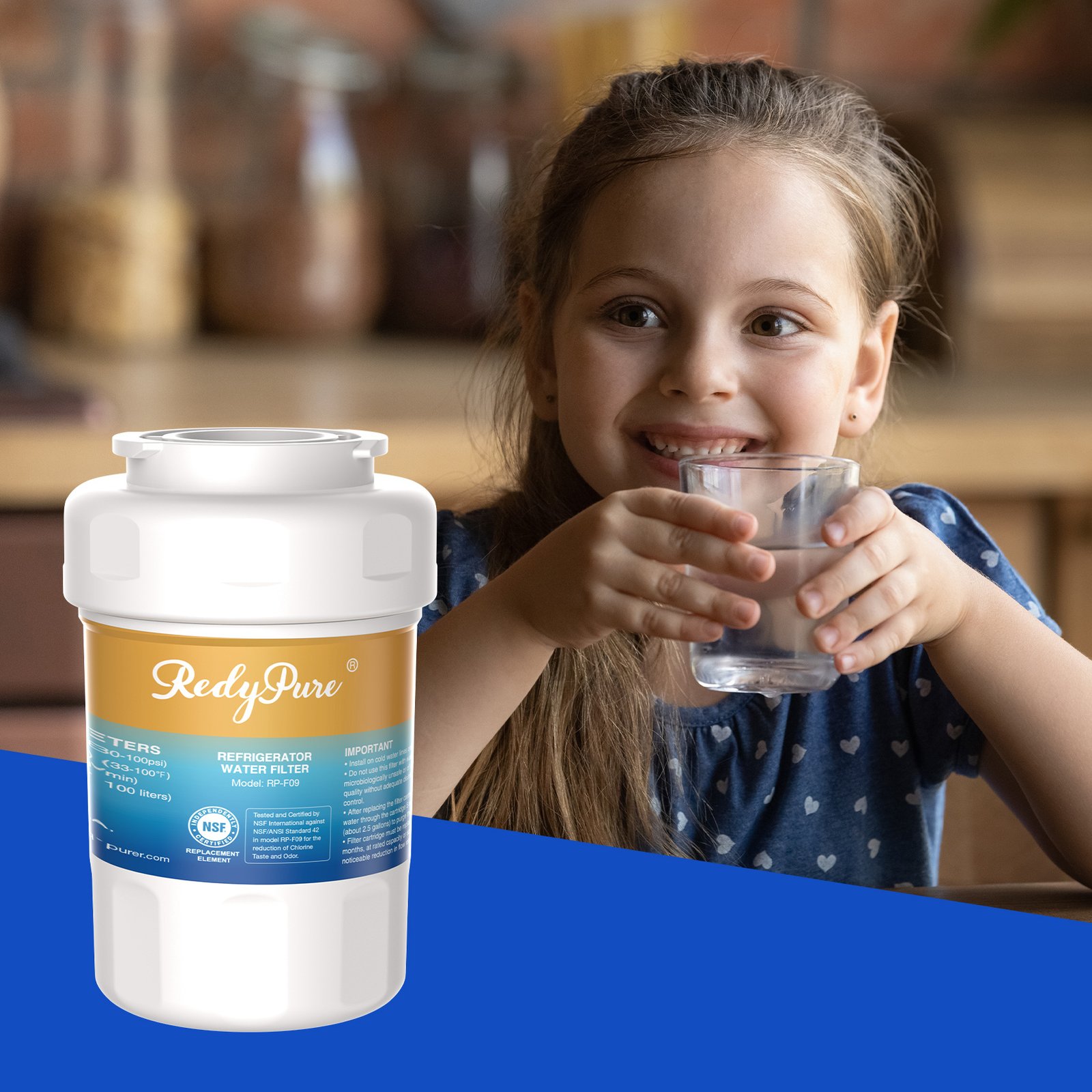 2 Pack Refrigerator Water Filter Replacement For GE MWF, SmartWater MWFP, MWFINT, MWFA, GWF, HDX FMG-1, Kenmore 9991, GSE25GSHECSS, WFC1201 Water Filter - Image 6