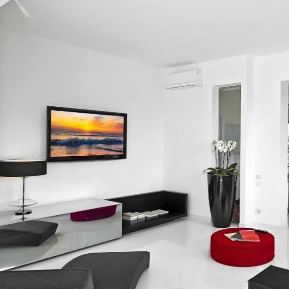 TV Wall Mount Swivel Tilt Full-Motion Articulating Wall Rack For 32in-55in TVs 99lbs Max Bearing - Image 2