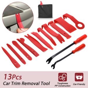 13 Pcs Car Trim Removal Tool Auto Door Panel Clip Dash Plastic Interior Radio Body Open Pry Kit