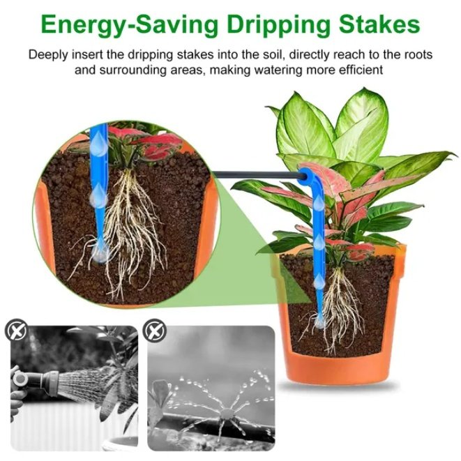 Automatic Watering System Kit With Timer Pum Device For 12Plants Rechargeable Battery - Image 3