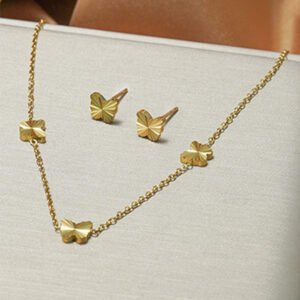 Minimalist Gold Heart Jewelry Set