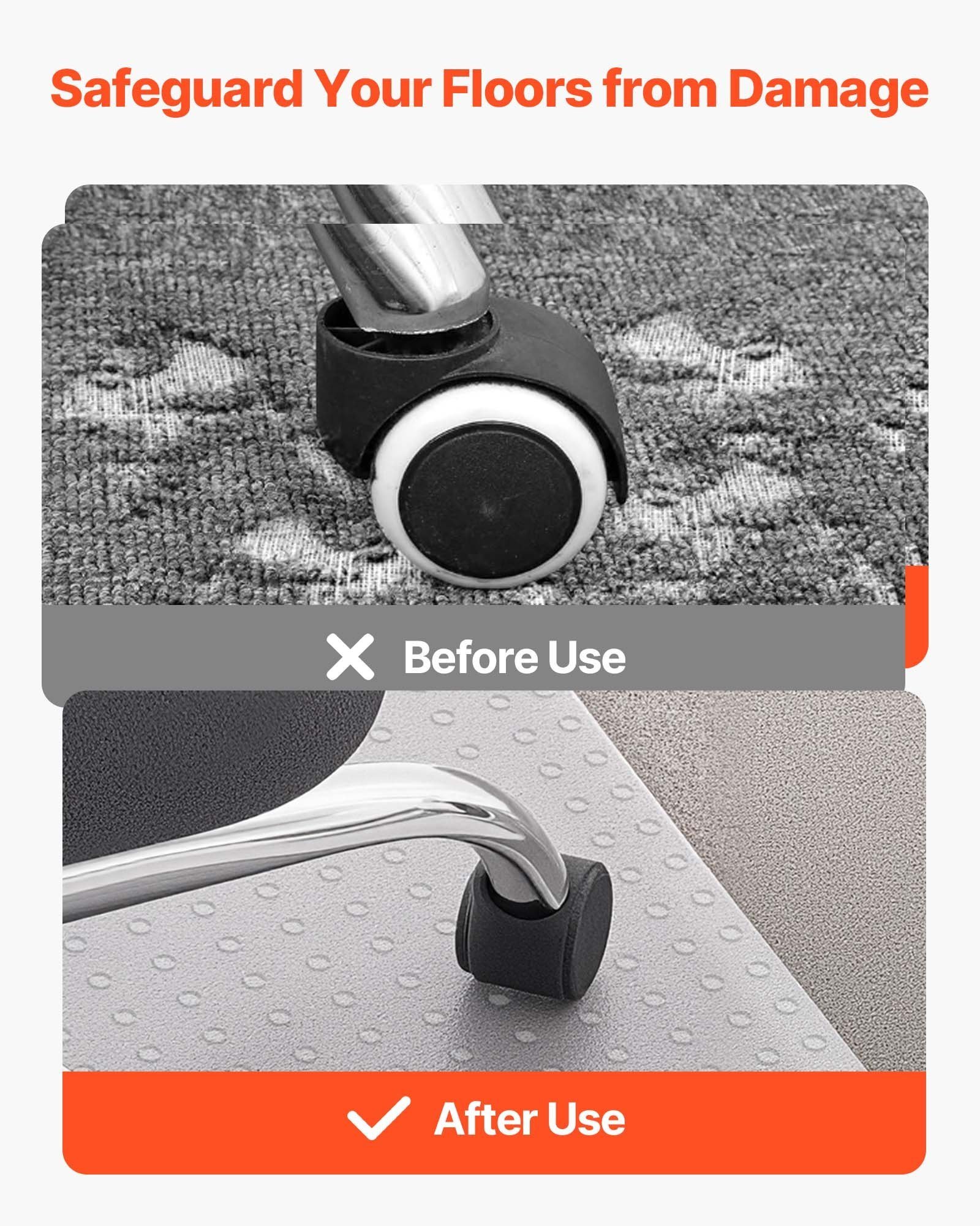 Chair Mat 36 X 48-inch Office Chair Mat For Carpeted Floors Rectangular - Image 4