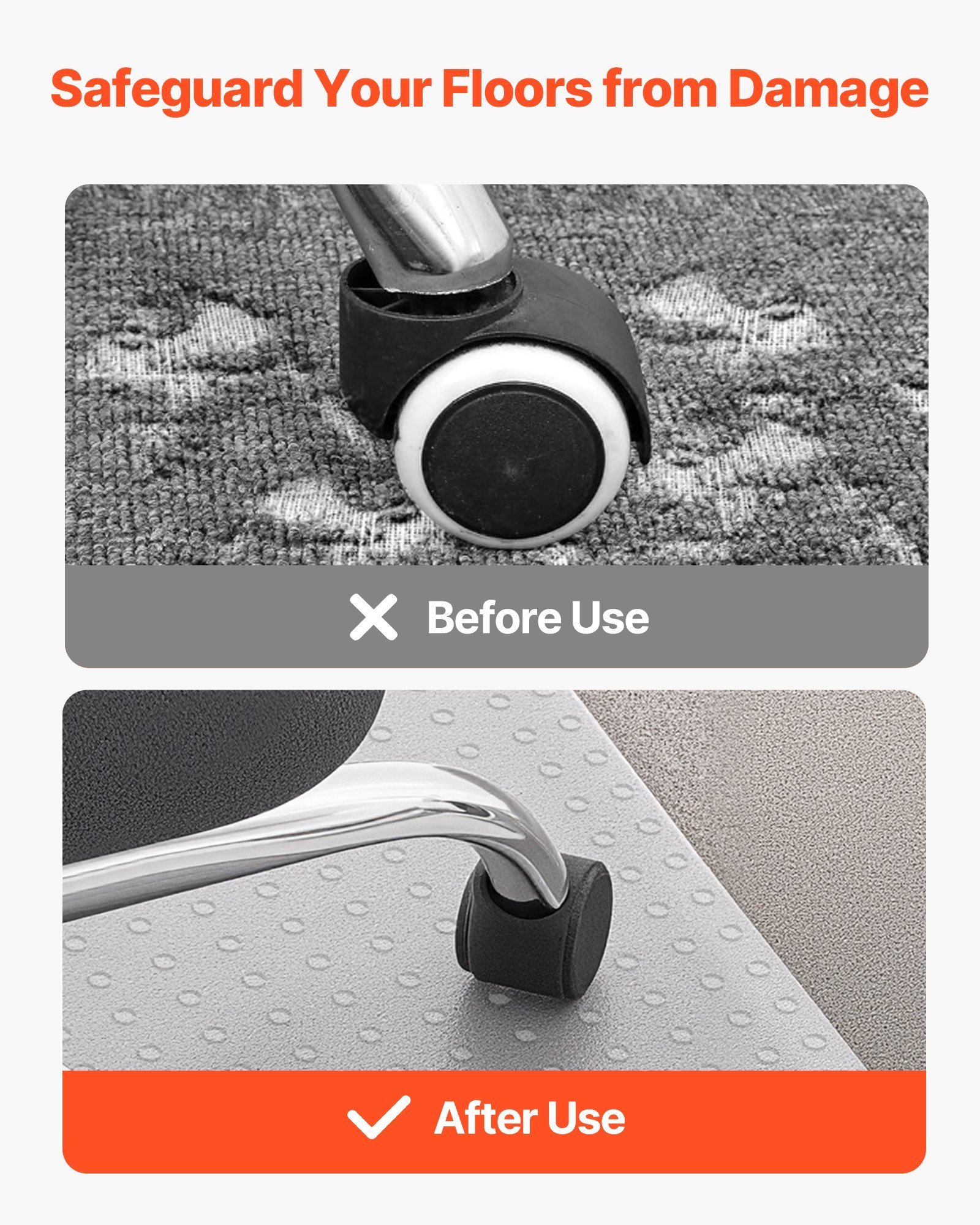 Chair Mat 60 X 46-inch Office Chair Mat For Low Pile Carpeted Floors - Image 4