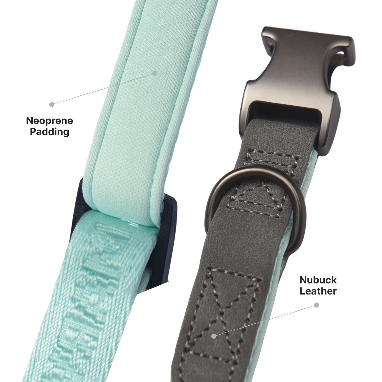 PETMARVEL Heavy Duty Solid Dog Collar Neoprene Padded 1 In Wide - Image 6