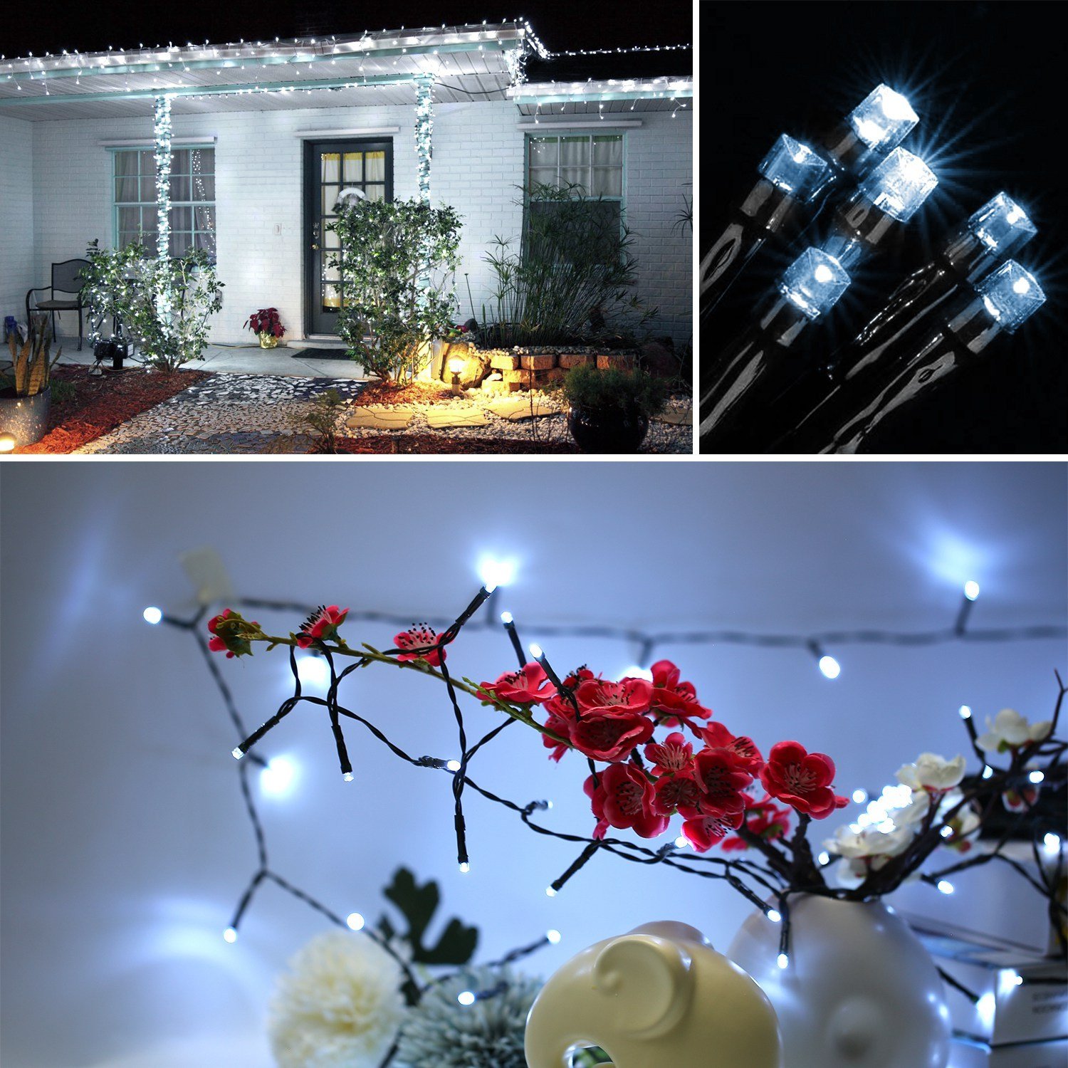 1Pc 200 LED 22M Solar String Lights With 8 Lighting Modes IP44 Waterproof For Christmas Wedding Party Garden Yard Decor - Image 7