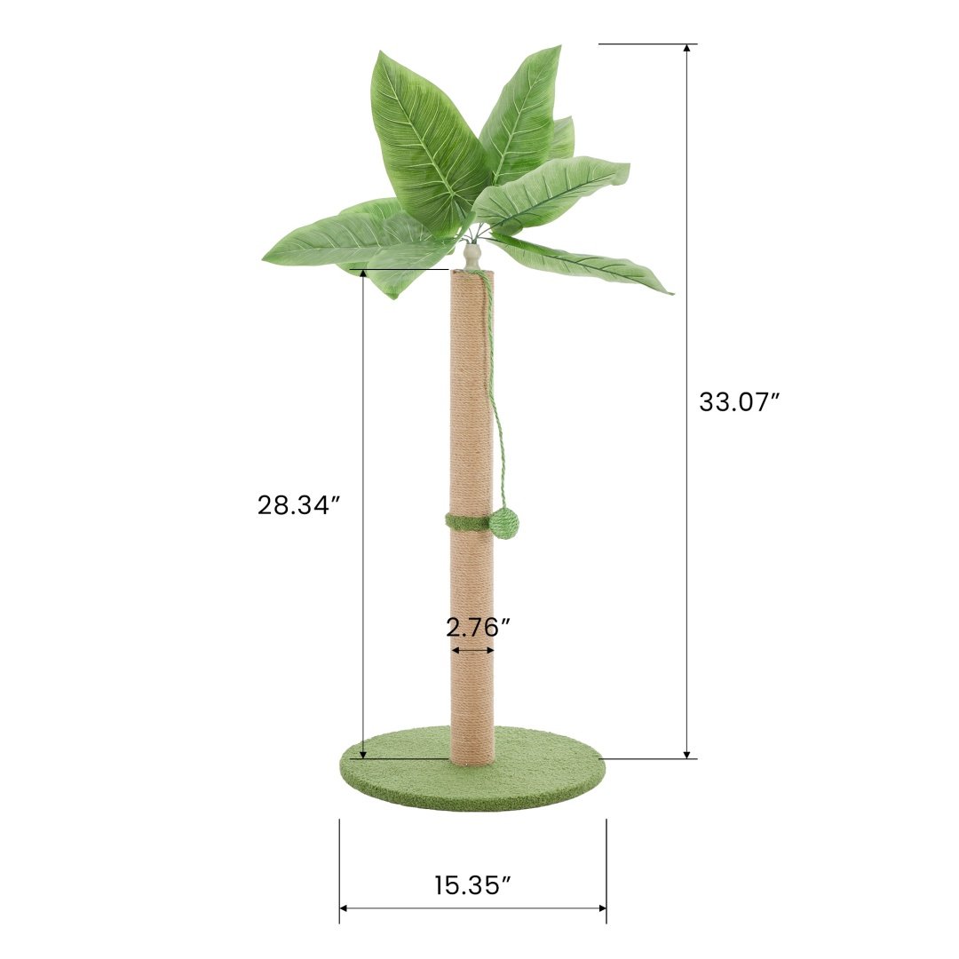 Cat Scratching Post, 33 Cat Scratcher Tall Scratching Posts With Dangling Ball For Indoor Cats - Image 4