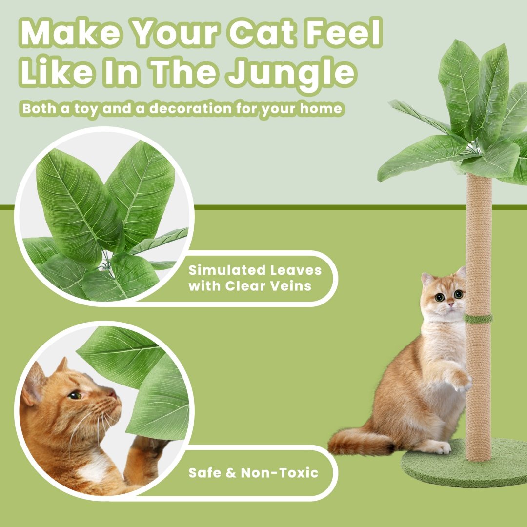 Cat Scratching Post, 33 Cat Scratcher Tall Scratching Posts With Dangling Ball For Indoor Cats - Image 3