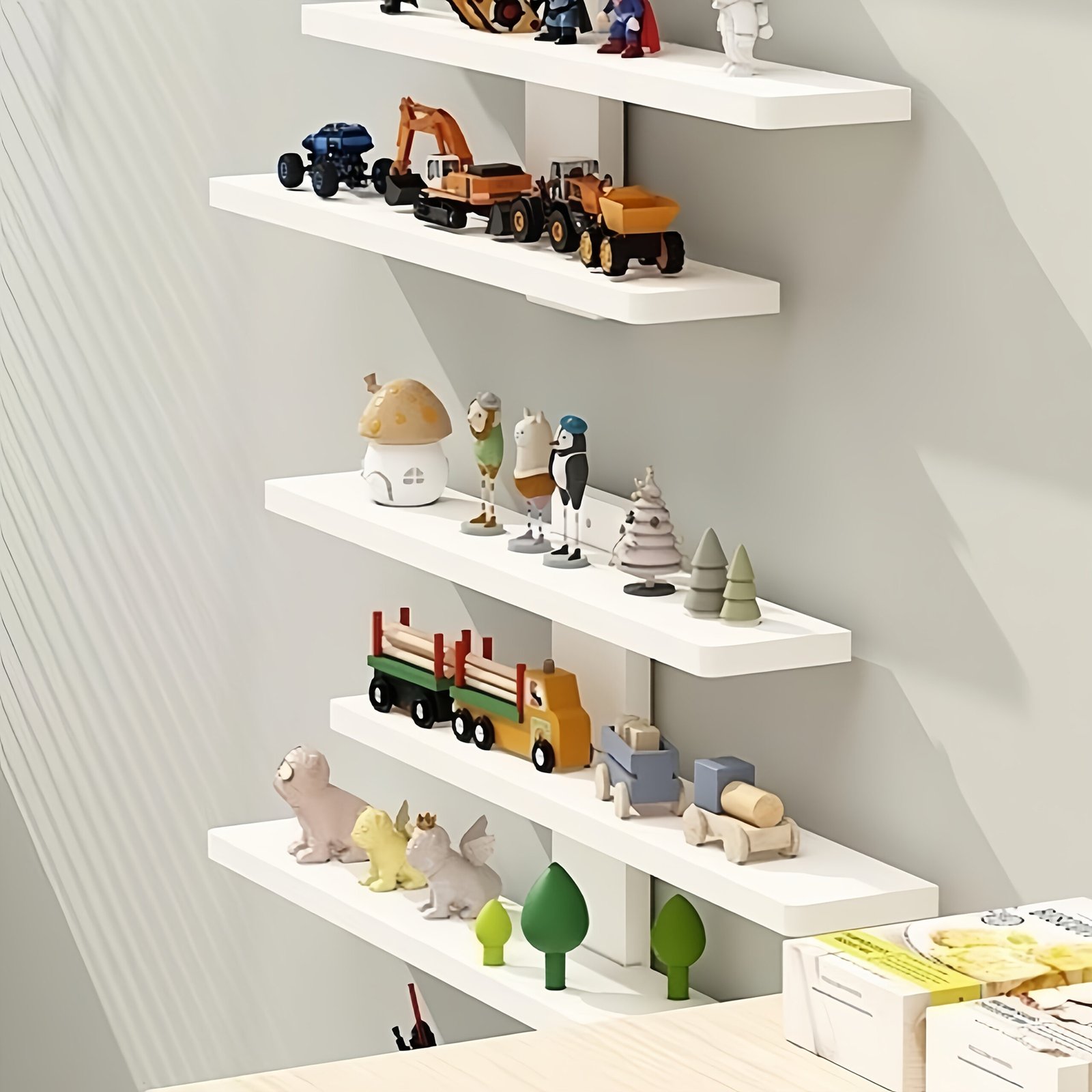 Available In White And Black, Five-layer Wall-mounted Storage Rack - Image 4