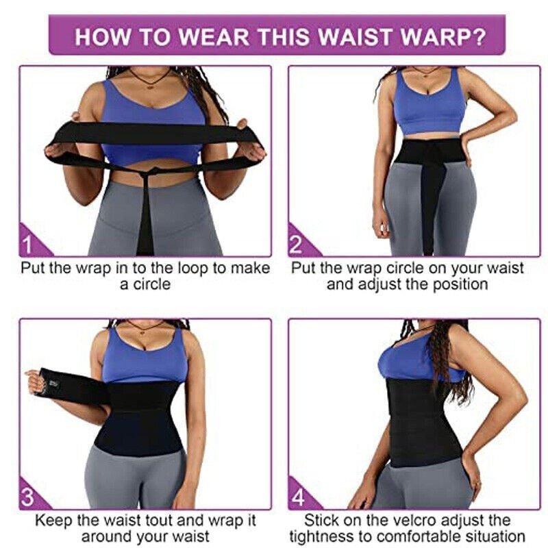 Snatch Me Up Bandage Sweat Wrap Lumbar Waist Support Belt Adjustable Masquerade - Image 8