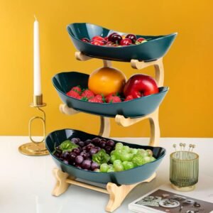 Wooden Fruit Bowl Rack