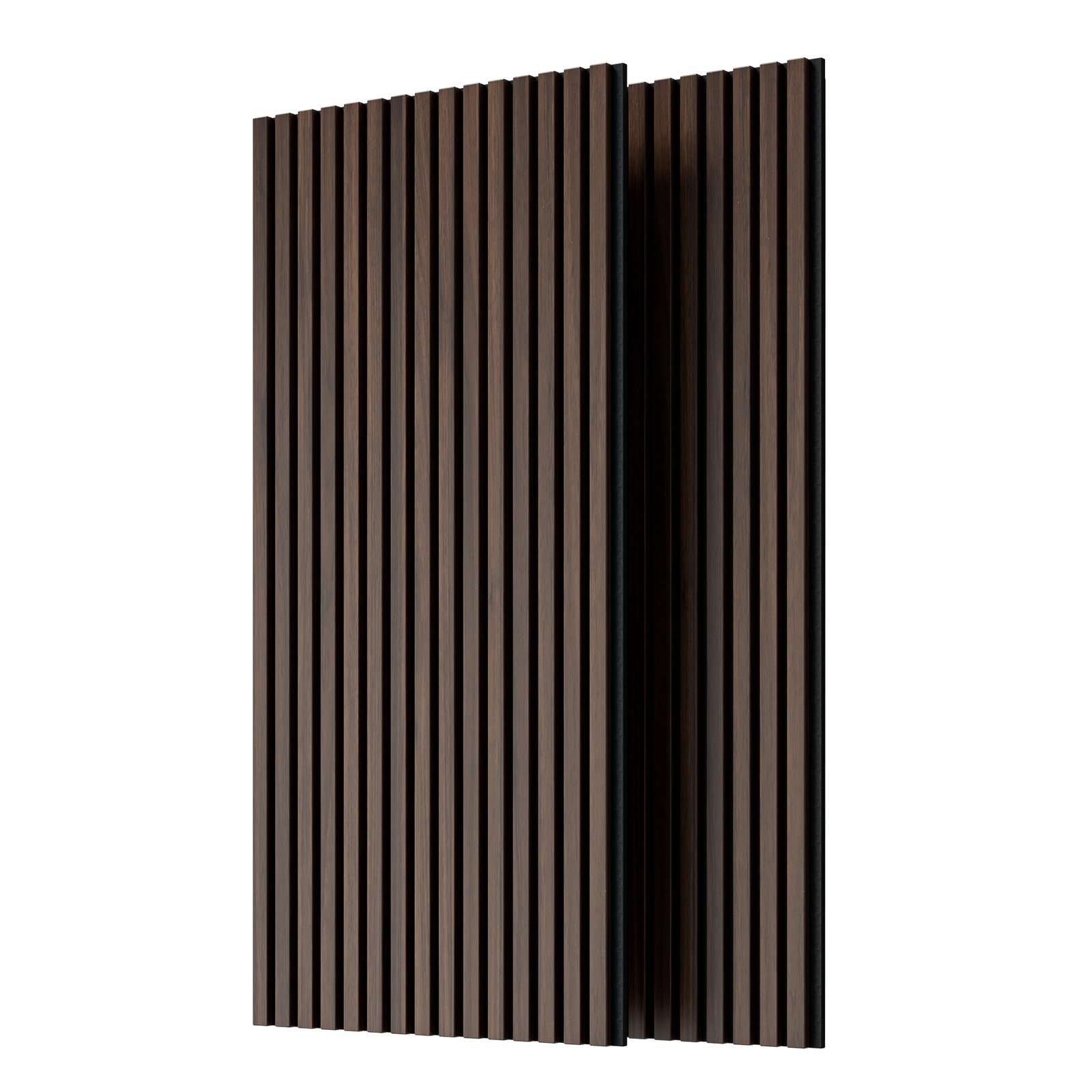 Wood Panels For Wall Slat Wall Panels, 2PC Wood Slat Acoustic Panels For Wall And Ceiling - 3D Fluted Sound Absorbing Panel With Three Sides Fully Wrapped On Wood Finish -45.27x23.62 Dark Walnut - Image 6
