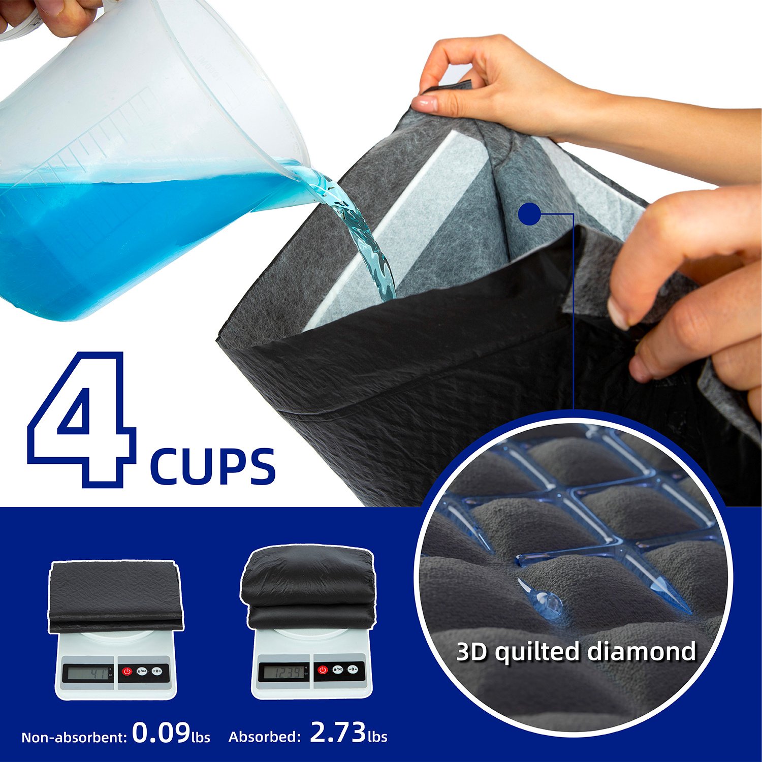 PETMARVEL Disposable Charcoal Puppy Pads Odor Control 24x24 Inches - Image 3