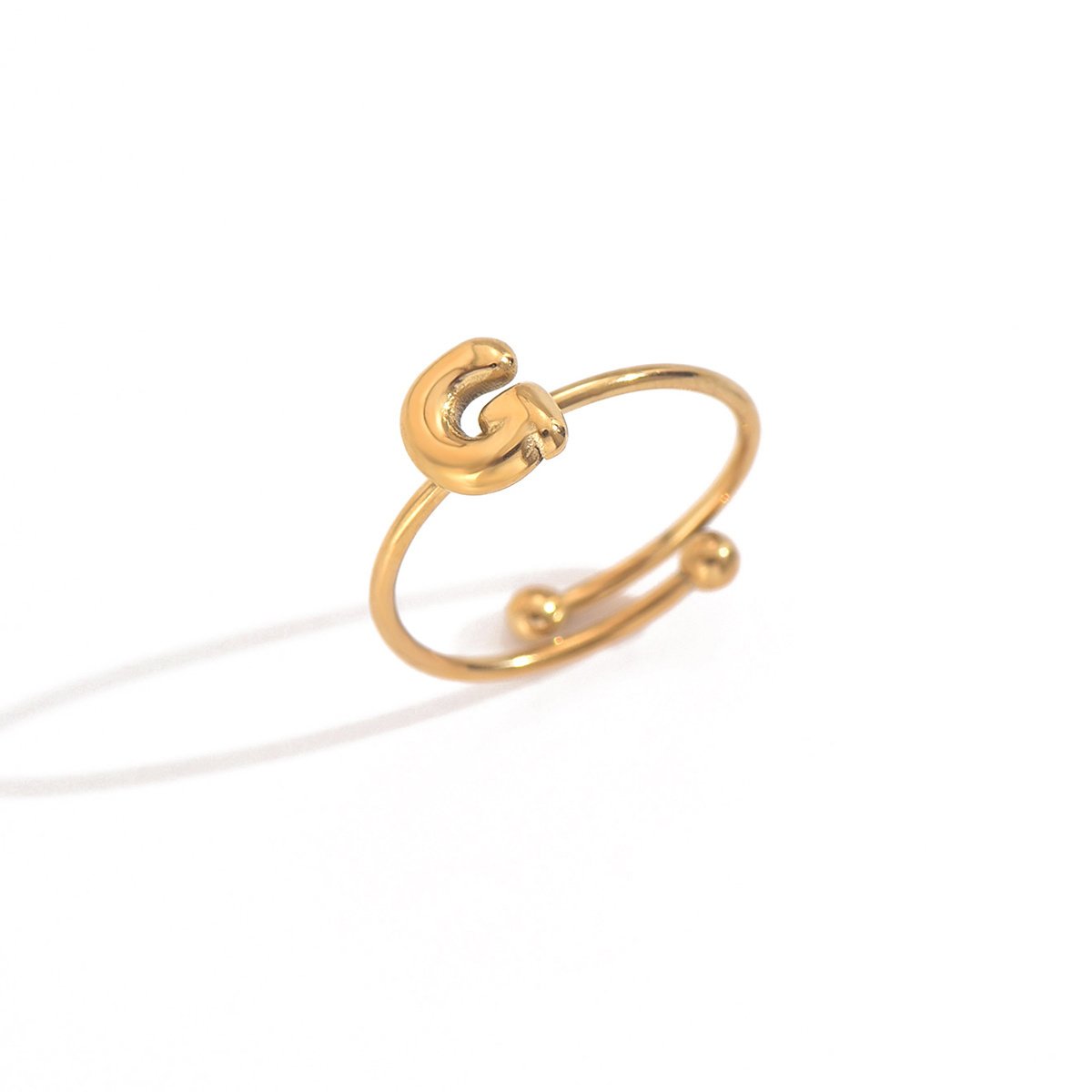 Stainless Steel Alphabet Ring - Image 10