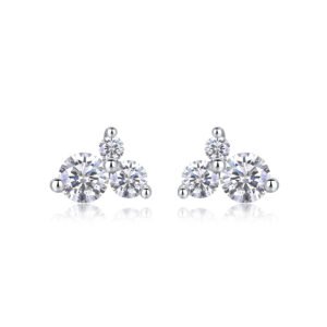 Moissanite Silver Earrings