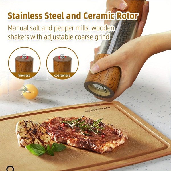 2 Pieces Of Advanced Acrylic Salt And Pepper Grinder Set, Prohibited From Sale On Walmart Platform - Image 2