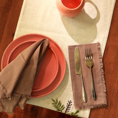 Premium Cotton Napkins Set Of 4-20x20 Inch, Classic Hemstitch Dinner Napkins - Image 4