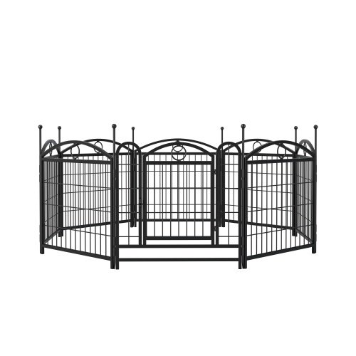 Dog Playpen Indoor 24 Inch 8 Panel Metal Dog Playpen - Image 2