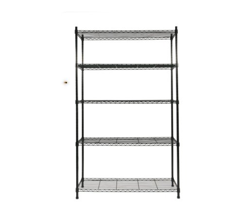 --Only Self Pickup--5-Tier Storage Rack, Adjustable Wire Shelving Unit With Leveling Feet, Heavy Duty Storage Rack, Black