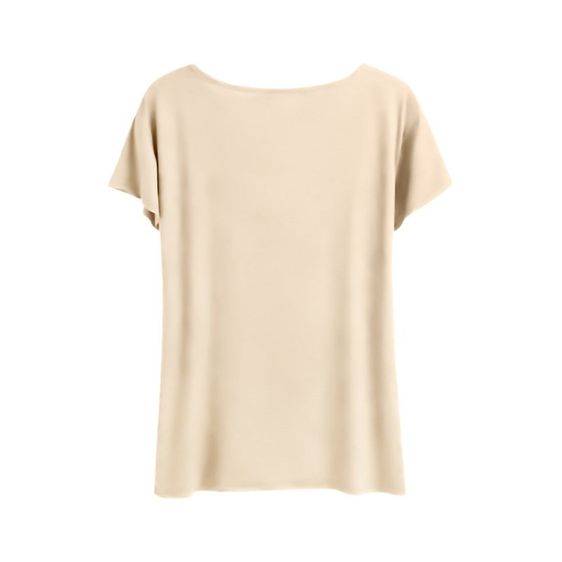 Women's Round Neck Short Sleeve T-Shirt Slogan Print Casual Summer Top - Image 2