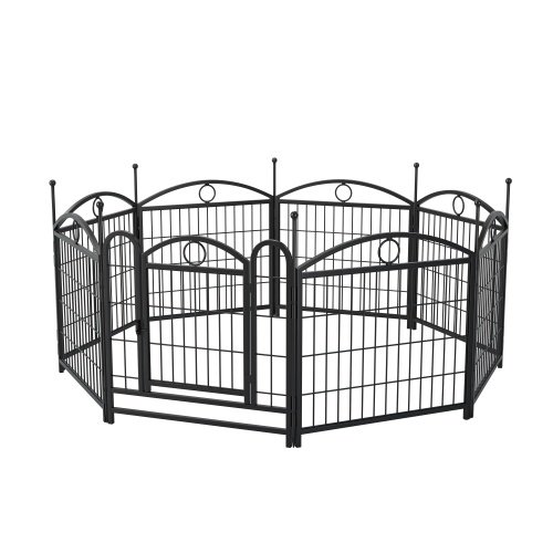 Dog Playpen Indoor 24 Inch 8 Panel Metal Dog Playpen - Image 9