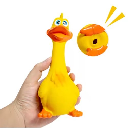 US LOCAL STOCK Hiphoppet New Latex Interactive Dog Chew Toys Cute Duck Shape Squeaky Pet Dog Interactive Boredom Buster Toys - Image 5