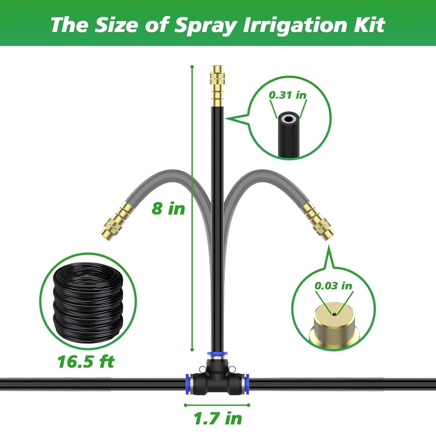 360 Adjustable Irrigation System Kit Garden Watering System Drip Irrigation Kit For Garden, Yard, Lawn, Greenhouse, Plants - Image 2