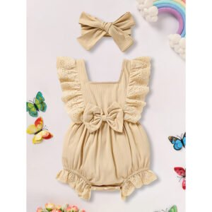 Baby Girl Square Neck Outfit