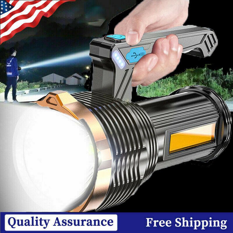 LED Torch USB Rechargeable COB Flashlight Spotlight Camping Light Most Powerful 99000000LM - Image 2