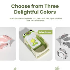 Collapsible Baby Bathtub with Cushion