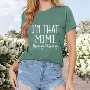 Women's Casual Short Sleeve T-Shirt - Funny English Conversation Print, Round Neck Tee