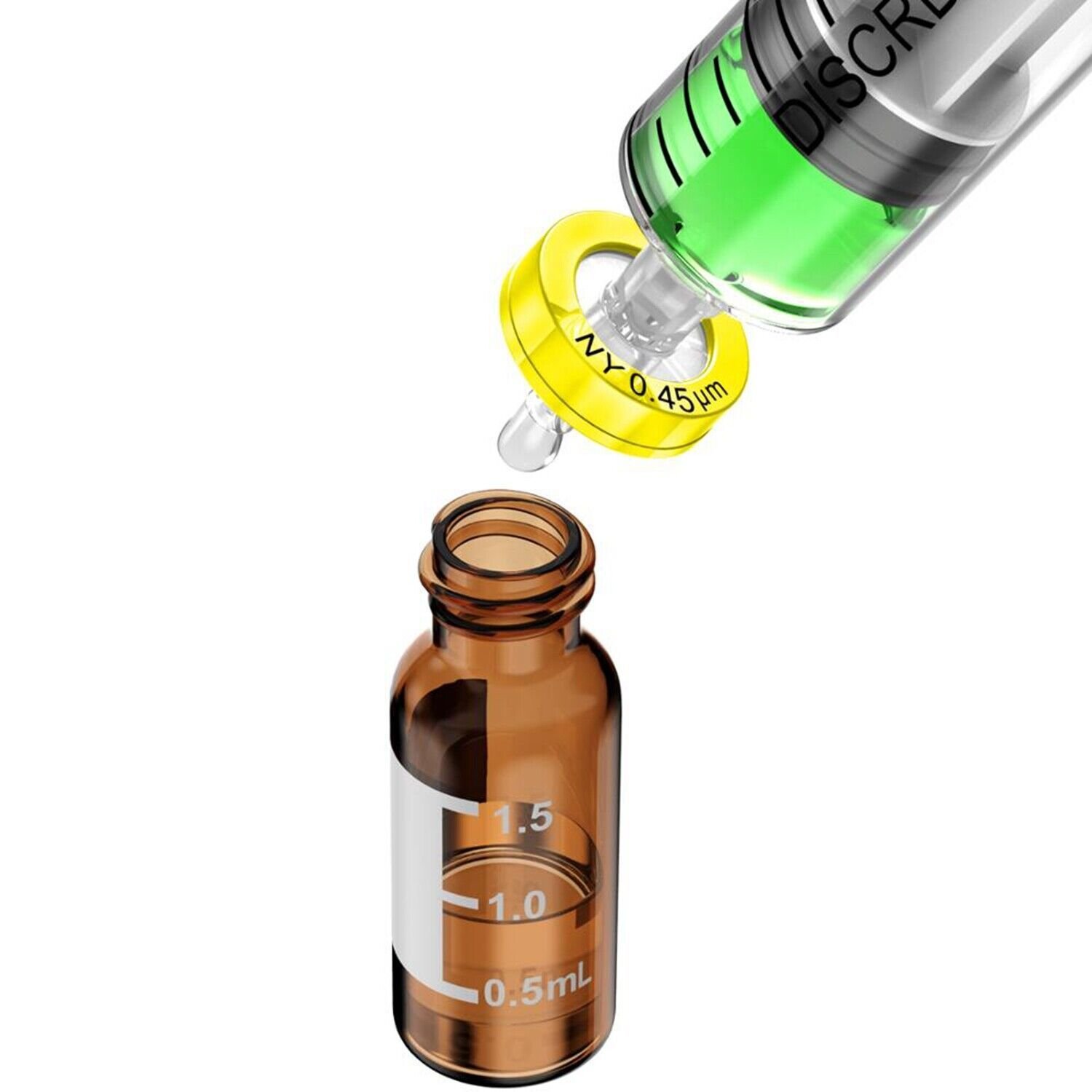 10Hydrophilic Nylon Syringe Filter 13mm Non-Sterile,Lab HPLC Sample Use - Image 5