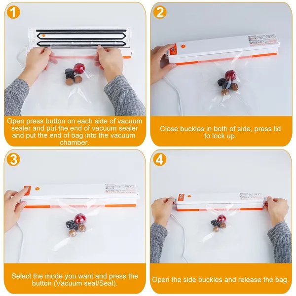 Dry And Wet Electric Vacuum Sealer Machine Household Automatic Food Vacuum Sealer Quick Sealing System Machine - Image 3