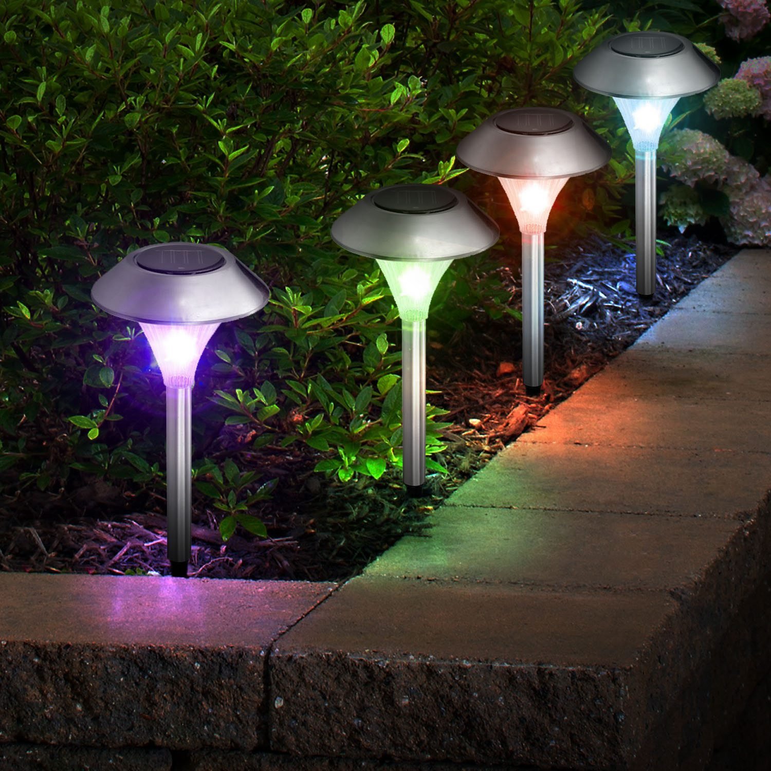 24Pcs 12Pcs 8Pcs 4Pcs Solar Garden Lights IP44 Waterproof 7 Color Changing For Yard Driveway Walkway - Image 6