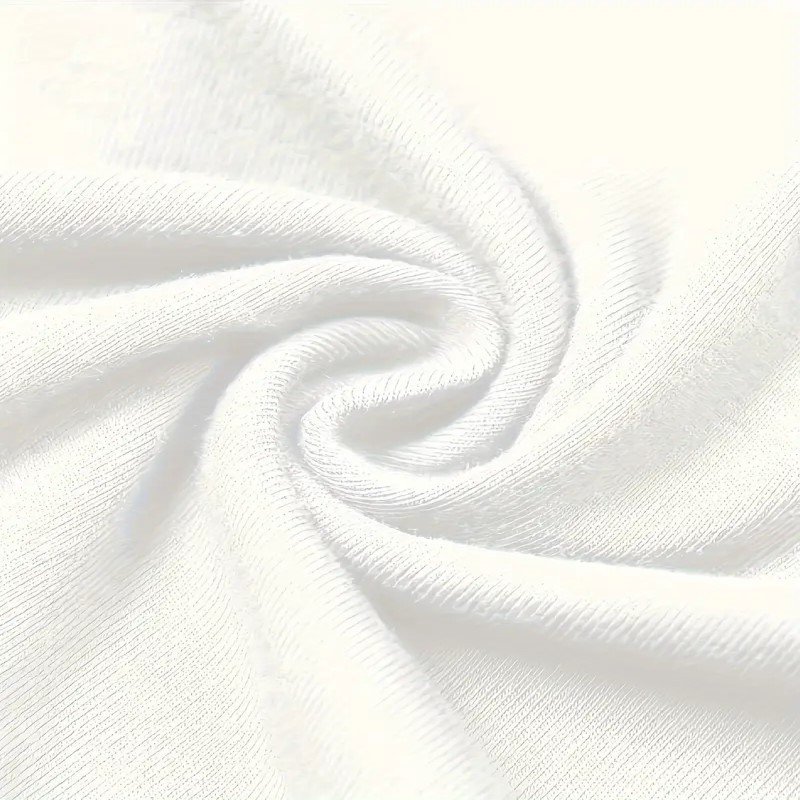 Women's Round Neck Short Sleeve T-Shirt With Three Rabbits & Floral Print, Summer Casual Top - Image 3