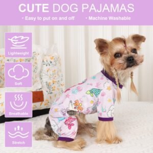 Dog Pajamas Pjs Spring Summer Dog Clothes For Small Dogs Girl Boy, Soft Stretchy Tiny Chihuahua Yorkie Puppy Clothes Doggie Onesies Cat Pet Jammies Outfit, Mermaids